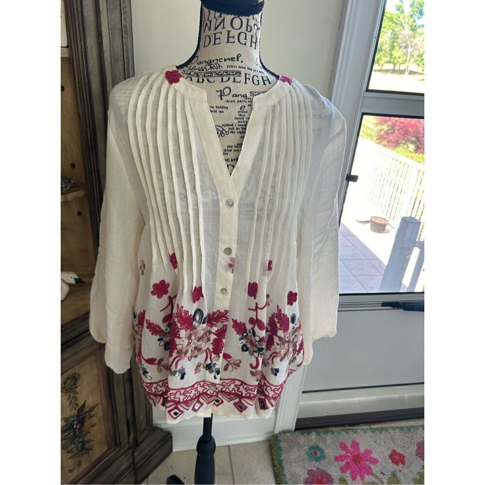 Anthropologie Fig And Flower Women's Blouse